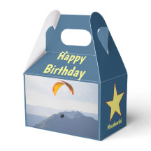 Switzerland Paraglider Flying Orange Birthday Fun 