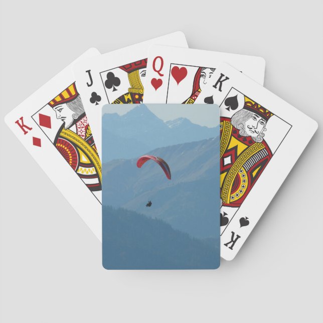 Switzerland Paraglider Poker Cards (Back)