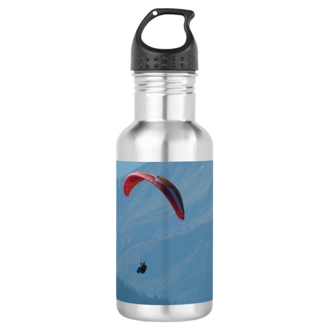 Switzerland Paraglider Water Bottle (Front)