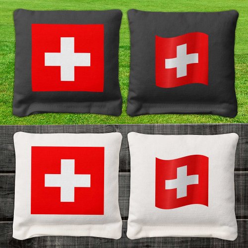 Switzerland patriotic bags Swiss Flag Cornhole Bags