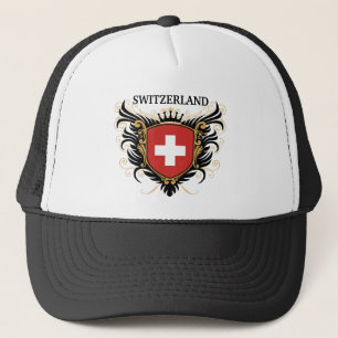 Switzerland [personalize] trucker hat