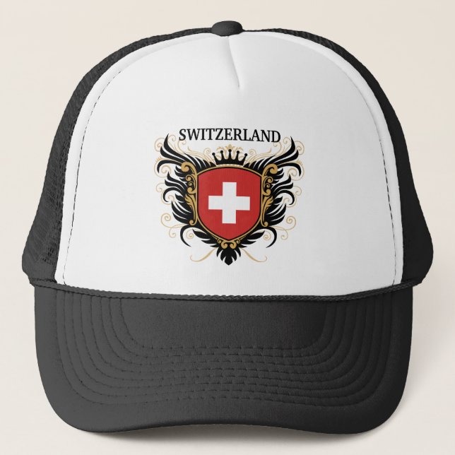 Switzerland [personalize] trucker hat (Front)