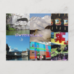 Switzerland Photo Collage Postcard