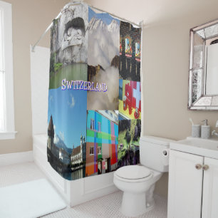 Switzerland Photo Collage Shower Curtain
