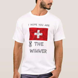 Switzerland-Pride-Swiss-Flag-Gold-aMedal T-Shirt