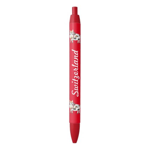 Switzerland red pen with cows