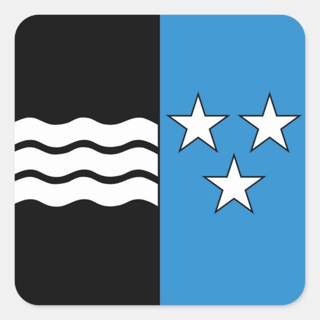 switzerland region canton aargau flag square sticker (Front)