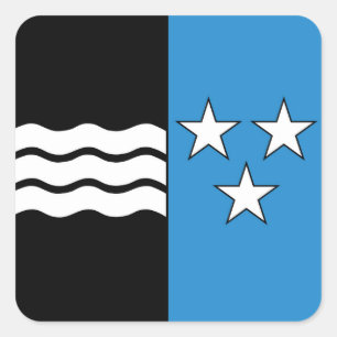 switzerland region canton aargau flag square sticker