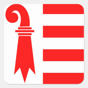 switzerland region canton jura flag square sticker