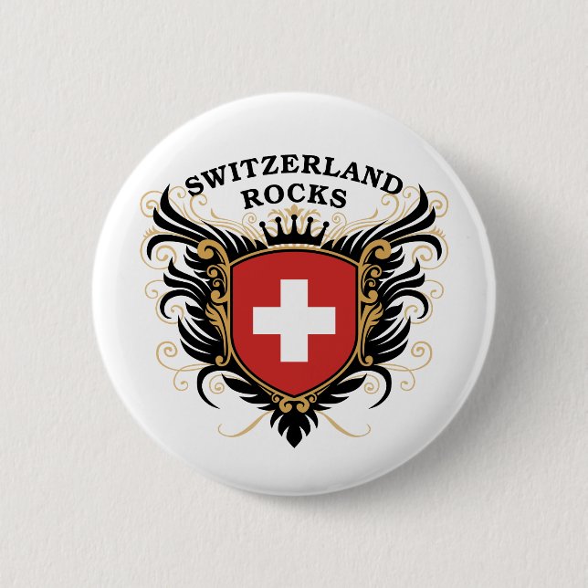 Switzerland Rocks Button (Front)