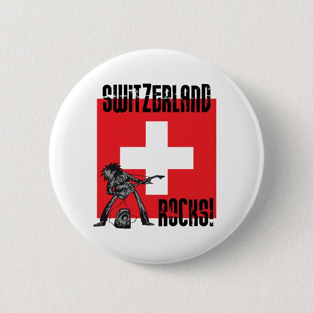 Switzerland Rocks Pinback Button (Front)