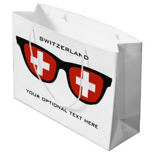 Switzerland Shades custom text & color gift bag