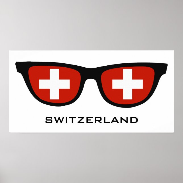 Switzerland Shades custom text & color poster (Front)