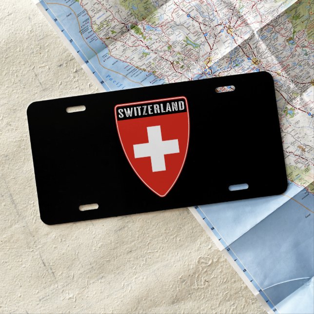 Switzerland Shield License Plate (In Situ)