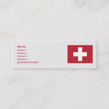 Switzerland - Skinny Mini Business Card by ZazzleProfileCards at Zazzle