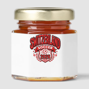 Switzerland Soccer 2026 Soccer Bold Country Typogr Honey Jar Favors