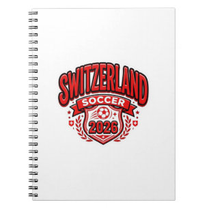 Switzerland Soccer 2026 Soccer Bold Country Typogr Notebook