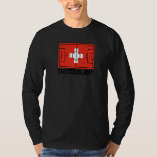 Switzerland Soccer Field Country Flag Swiss Pride T-Shirt