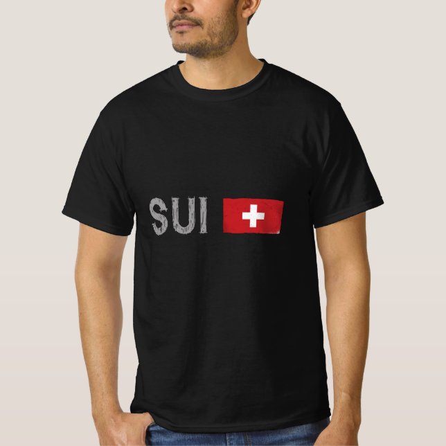 Switzerland Soccer Football Fan Shirt Swiss Flag (Front)