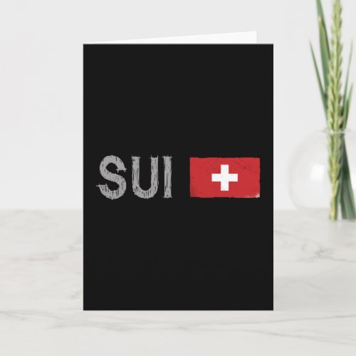 Switzerland Soccer Football Fan Shirt Swiss Flag Card