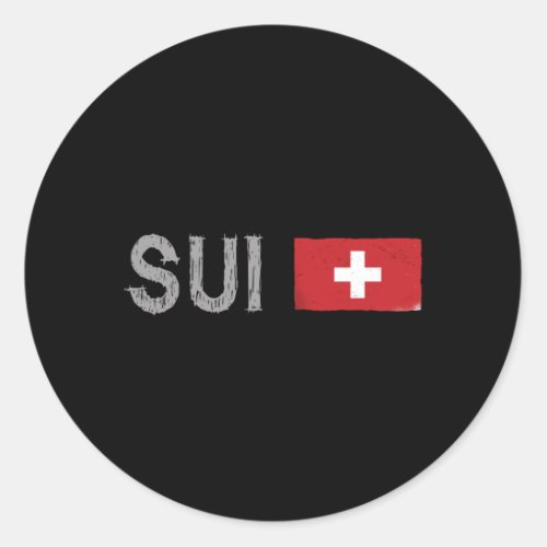 Switzerland Soccer Football Fan Shirt Swiss Flag Classic Round Sticker