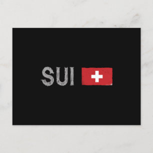 Switzerland Soccer Football Fan Shirt Swiss Flag Postcard