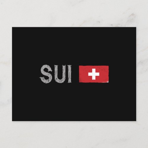 Switzerland Soccer Football Fan Shirt Swiss Flag Postcard
