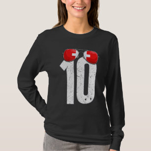 Switzerland Soccer Player Number 10 Swiss Flag T-Shirt