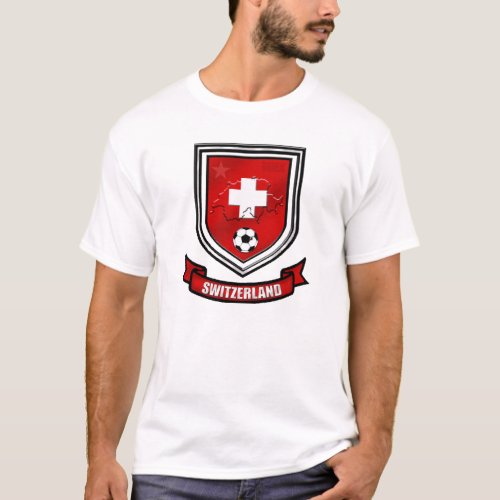 Switzerland soccer shield Swiss Crest Presents T_Shirt