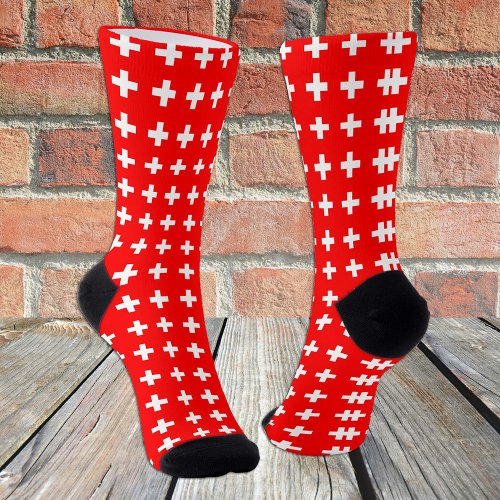 Switzerland Socks patriotic Swiss Flag fashion Socks