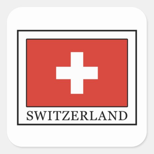 Switzerland Square Sticker