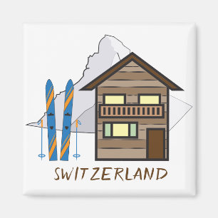 Switzerland stereotype refrigerator magnet