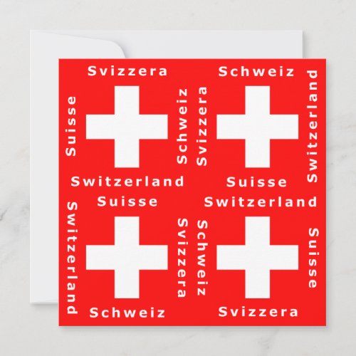 Switzerland Suisse Schweiz Svizzera Invitation