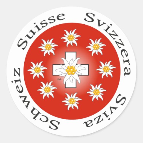 Switzerland Suisse Svizzera Svizra Sticker