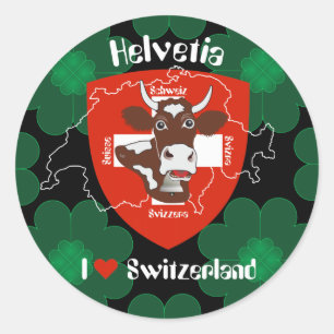 Switzerland Suisse Svizzera Svizra Sticker