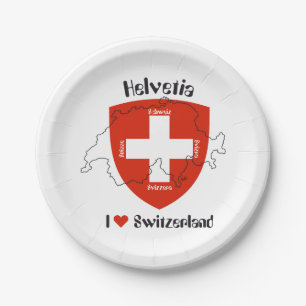 Switzerland - Suisse - Svizzera - Svizra - Switzer Paper Plates