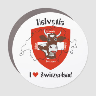 Switzerland Suisse Svizzera Svizra Switzerland Mag Car Magnet