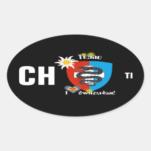 Switzerland Suisse Svizzera Svizra Switzerland Oval Sticker