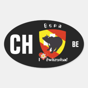 Switzerland Suisse Svizzera Svizra Switzerland Oval Sticker