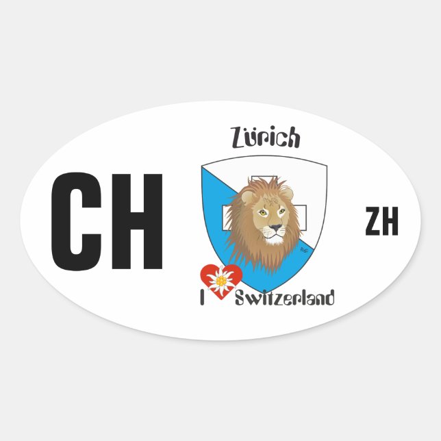 Switzerland Suisse Svizzera Svizra Switzerland Oval Sticker (Front)
