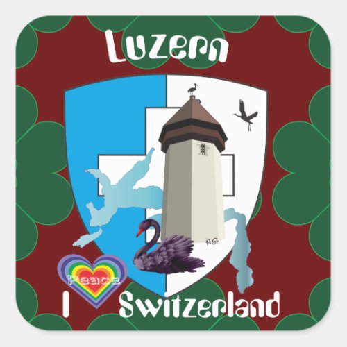 Switzerland Suisse Svizzera Svizra Switzerland Square Sticker