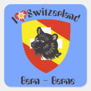 Switzerland Suisse Svizzera Svizra Switzerland Square Sticker