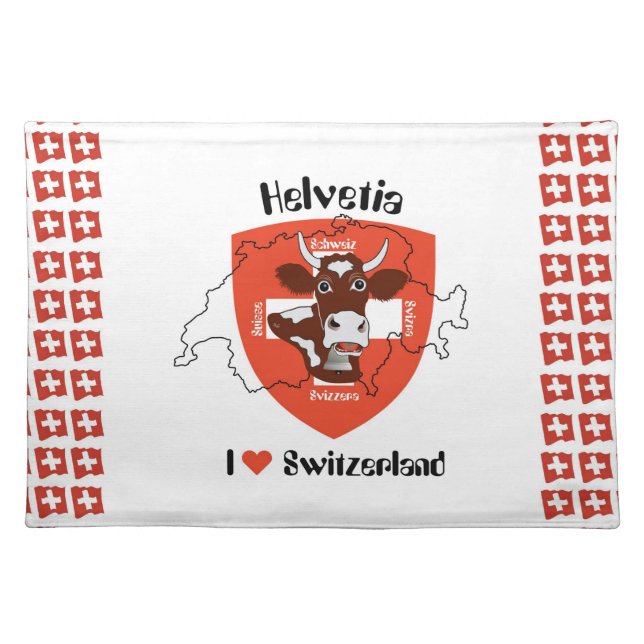 Switzerland - Suisse - Svizzera - Svizra table set Placemat (Front)