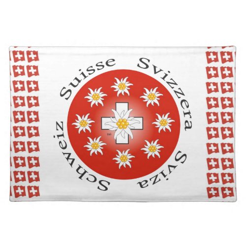 Switzerland _ Suisse _ Svizzera _ Svizra table set Placemat