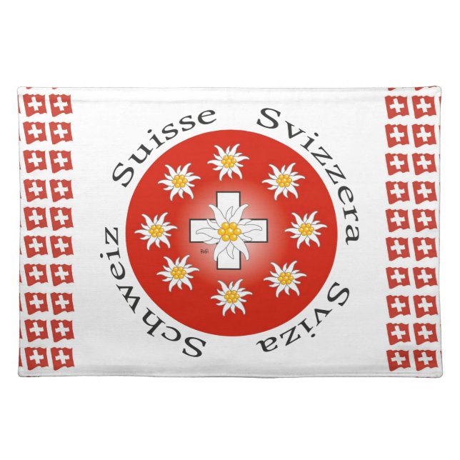 Switzerland - Suisse - Svizzera - Svizra table set Placemat (Front)