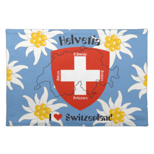 Switzerland - Suisse - Svizzera - Svizra table set Placemat