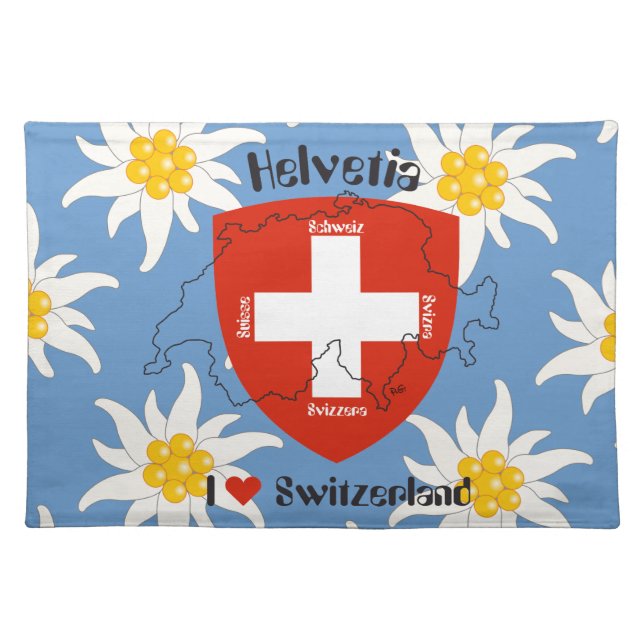 Switzerland - Suisse - Svizzera - Svizra table set Placemat (Front)