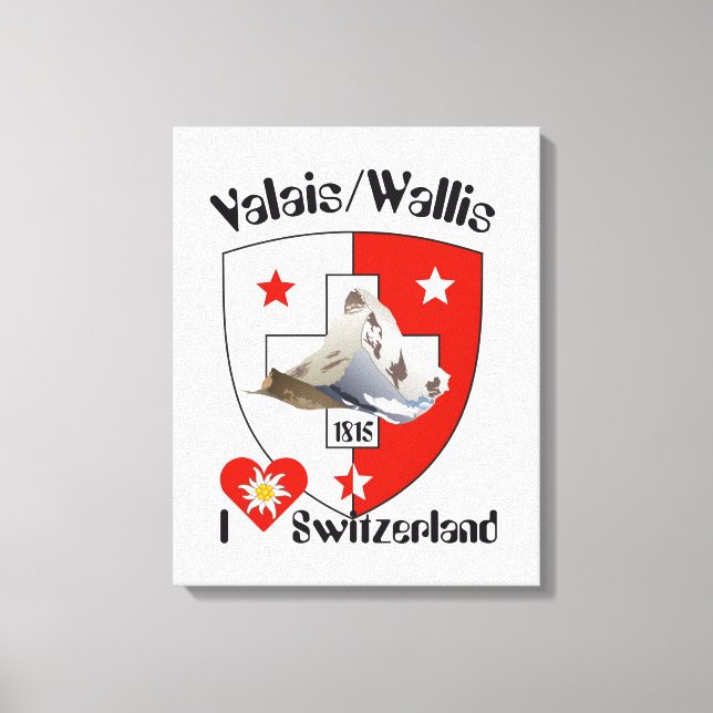 Switzerland Suisse Switzerland Wallis Canvas Print (Front)