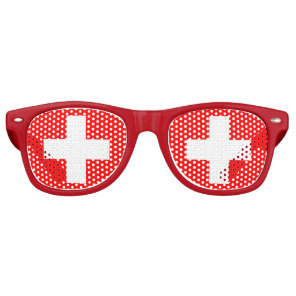Switzerland Sunglasses, party shades / Swiss flag