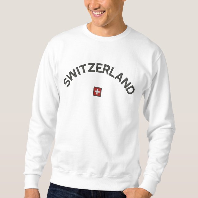 Switzerland Sweatshirt With Swiss Flag (Front)